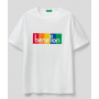 CAMISETA BLANCA CON ESTAMPADO DE LOGOTIPO TALLA L