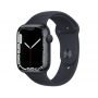 Apple Watch Series 7, GPS, 45 mm, Caja de aluminio Medianoche, Correa deportiva color Medianoche