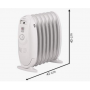 Bastilipo MRA-900 Radiador electrico de bajo consumo, 900 W, Blanco