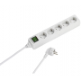 Vivanco Basic Line - Regleta con interruptor y 5 enchufes