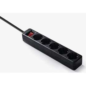 Famatel 9/705-N Regleta ecosockets 5 Interruptor Luminoso