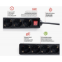 Famatel 9/705-N Regleta ecosockets 5 Interruptor Luminoso