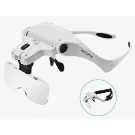 AUTOPkio Lentes de aumento, Lupa con luz 2 LED,