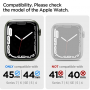 Spigen Rugged Armor para Apple Watch 7 45mm 6 SE 5 4 44mmm, Carcasa TPU Flexible Compatible con iWatch - Negro