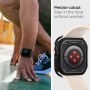 Spigen Rugged Armor para Apple Watch 7 45mm 6 SE 5 4 44mmm, Carcasa TPU Flexible Compatible con iWatch - Negro