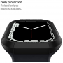 Spigen Rugged Armor para Apple Watch 7 45mm 6 SE 5 4 44mmm, Carcasa TPU Flexible Compatible con iWatch - Negro