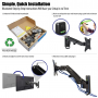 Invision 17-27 Pulgadas Soporte Monitor Pared y Soporte TV, VESA 75x75mm y 100x100mm con Brazo de Resorte de Gas
