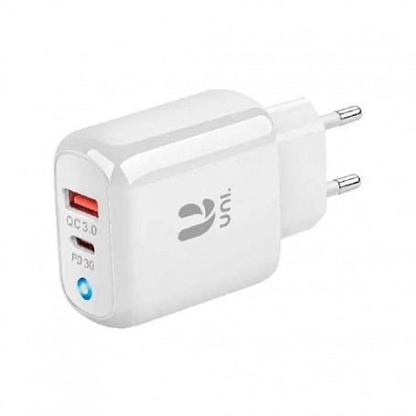 CARGADOR UNICO DUAL USB TIPOC Y USBA 30W